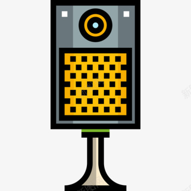 扬声器复古电子10线性颜色图标图标