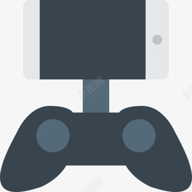 游戏控制器tech5扁平图标图标