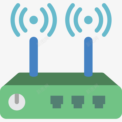 路由器家用电器3扁平图标svg_新图网 https://ixintu.com 家用电器3 扁平 路由器