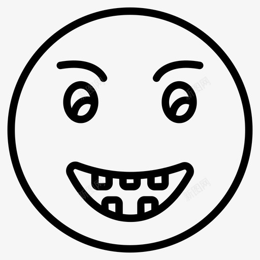 脸喜气洋洋表情符号图标svg_新图网 https://ixintu.com 喜气洋洋 笑脸 笑脸和表情线第一卷 脸 表情符号