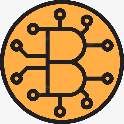 比特币比特币39线性颜色图标svg_新图网 https://ixintu.com 比特币 比特币39 线性颜色