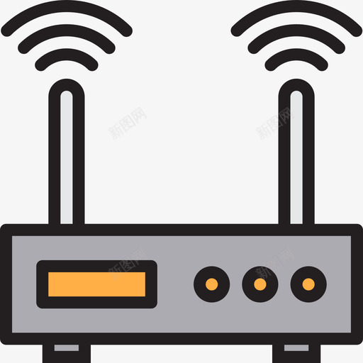 Wifi技术38线性颜色图标svg_新图网 https://ixintu.com Wifi 技术38 线性颜色