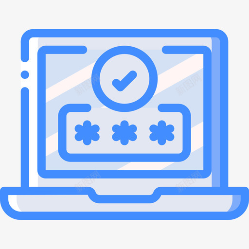 笔记本电脑数据安全9蓝色图标svg_新图网 https://ixintu.com 数据安全9 笔记本电脑 蓝色