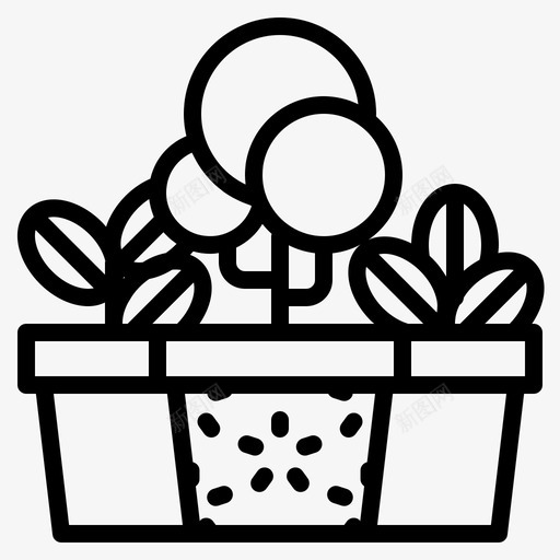 植物盆栽装饰植物图标svg_新图网 https://ixintu.com 叶子 园艺工具 室内植物 植物 植物盆栽 装饰