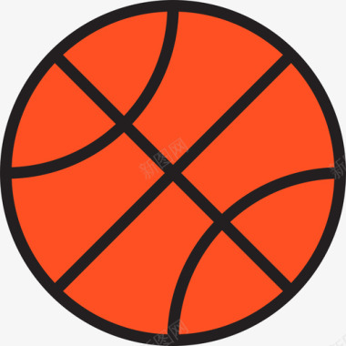 篮球学校33线性颜色图标图标