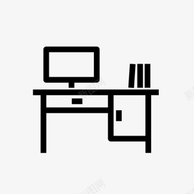 书桌装饰家具图标图标