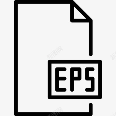 Eps文件和文件夹2线性图标图标