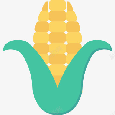 玉米食品59扁平图标图标