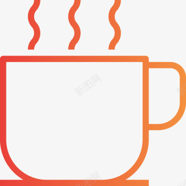 咖啡办公工具渐变色图标图标