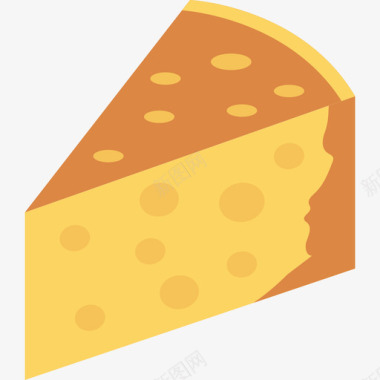 奶酪食品59扁平图标图标
