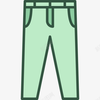 裤子衣服49线性颜色图标图标