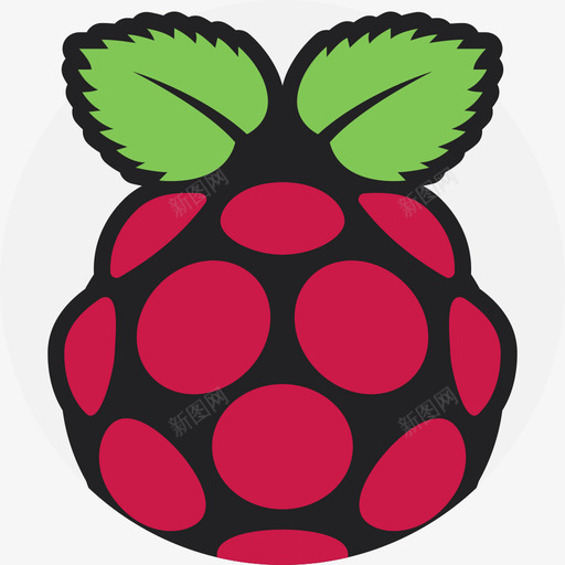 RaspberryPi软件开发徽标平面图标svg_新图网 https://ixintu.com RaspberryPi 平面 软件开发徽标