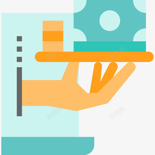 现金加密货币区块链扁平图标svg_新图网 https://ixintu.com 加密货币区块链 扁平 现金