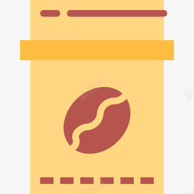 咖啡袋咖啡店51扁平图标图标