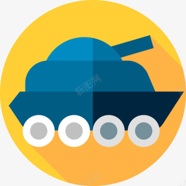 坦克军用7扁平图标图标