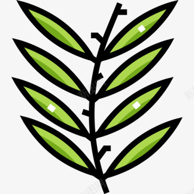 草本植物野生动物19线状颜色图标图标