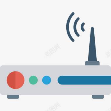 调制解调器通信82扁平图标图标