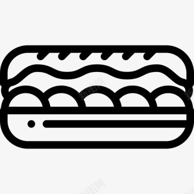 三明治快餐33直系图标图标