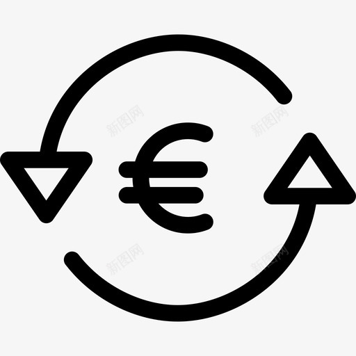 欧元银行和金融17线性图标svg_新图网 https://ixintu.com 欧元 线性 银行和金融17