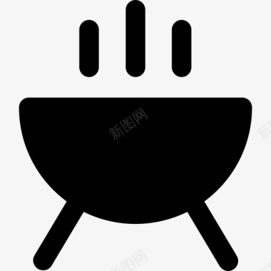 烤架家居元素2实心图标图标