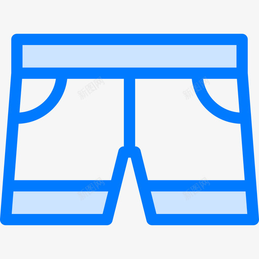 裤子衣服57蓝色图标svg_新图网 https://ixintu.com 蓝色 衣服57 裤子