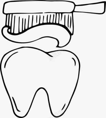 牙齿牙齿护理牙齿健康图标图标