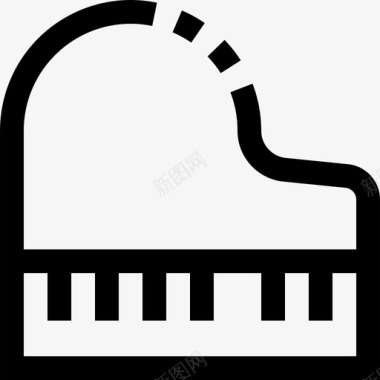 钢琴音乐47线性图标图标