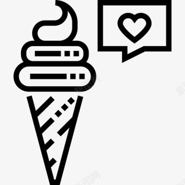 冰淇淋热带11直纹图标图标