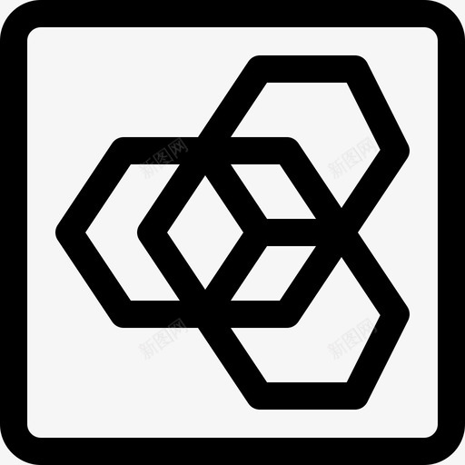 扩展管理器adobe徽标6线性图标svg_新图网 https://ixintu.com adobe徽标6 扩展管理器 线性