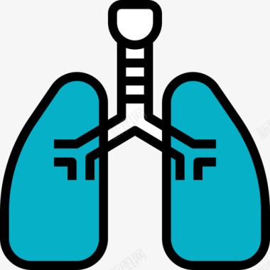 肺医学77线色图标图标