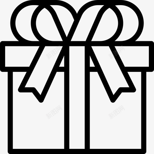 礼品盒婚礼78直线型图标svg_新图网 https://ixintu.com 婚礼78 直线型 礼品盒