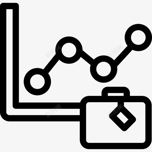 折线图分析4线性图标svg_新图网 https://ixintu.com 分析4 折线图 线性