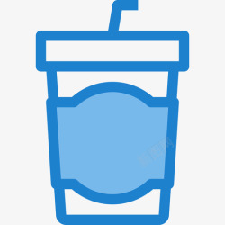 冰蓝色冰咖啡饮料11蓝色图标高清图片