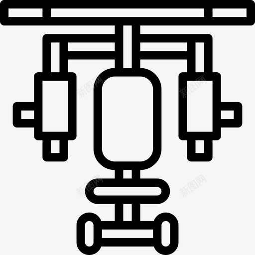 健身房健康11岁直线型图标svg_新图网 https://ixintu.com 健康11岁 健身房 直线型