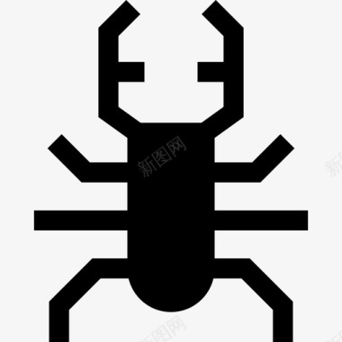 甲虫昆虫16填充图标图标