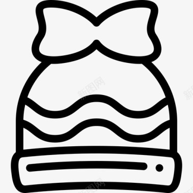 冬帽婴儿58直线型图标图标