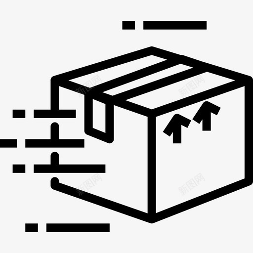 包装箱装运2直线图标svg_新图网 https://ixintu.com 包装箱 直线 装运2