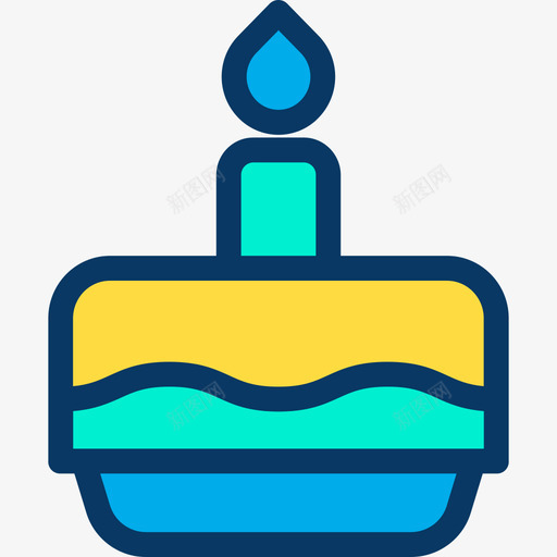生日蛋糕庆祝6线性颜色图标svg_新图网 https://ixintu.com 庆祝6 生日蛋糕 线性颜色