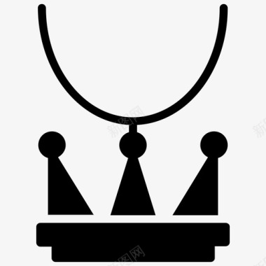 皇冠项链嘻哈符号王冠图标图标