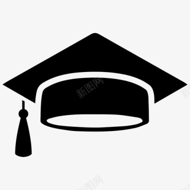 毕业教育帽子图标图标