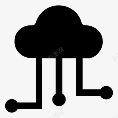 云网络云计算云托管图标图标