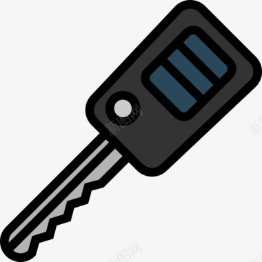钥匙汽车修理4线颜色图标图标