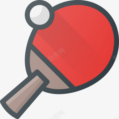 乒乓球运动56线颜色图标图标