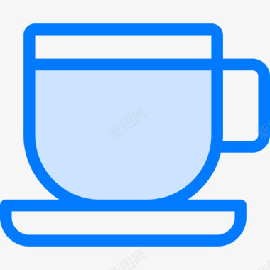 咖啡杯厨房40蓝色图标图标