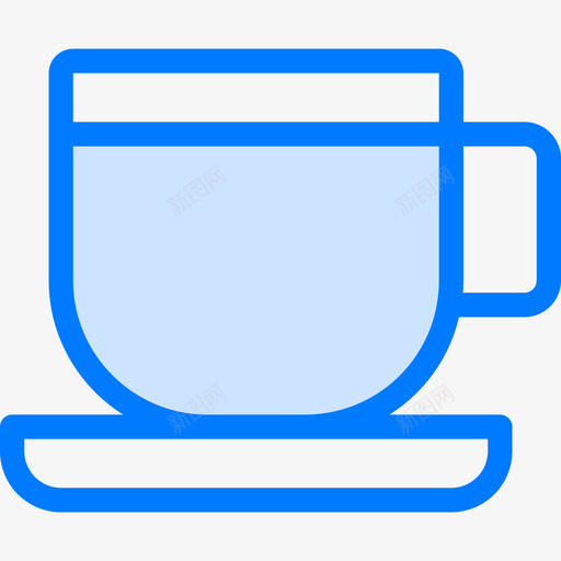咖啡杯厨房40蓝色图标svg_新图网 https://ixintu.com 厨房40 咖啡杯 蓝色