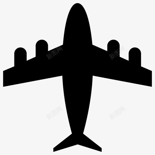航班空客飞机图标svg_新图网 https://ixintu.com 机场 机场服务实体图标 空客 航班 飞机
