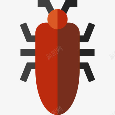蟑螂昆虫15扁平图标图标