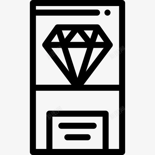 钻石33号博物馆直线型图标svg_新图网 https://ixintu.com 33号博物馆 直线型 钻石