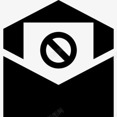 反垃圾邮件阻止电子邮件图标图标