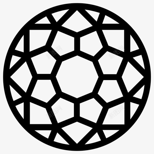 钻石水晶宝石图标svg_新图网 https://ixintu.com 宝石 水晶 石头 钻石 钻石线图标